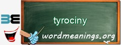 WordMeaning blackboard for tyrociny